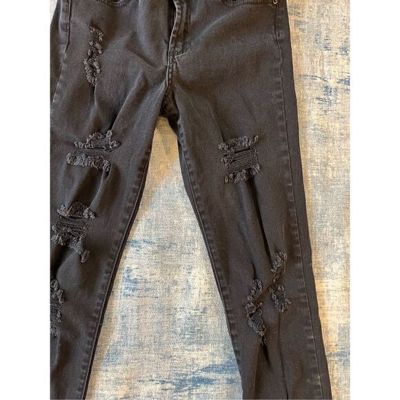 Cotton On Black Distressed Skinny Jeans Size 6 - Picture 6 of 8